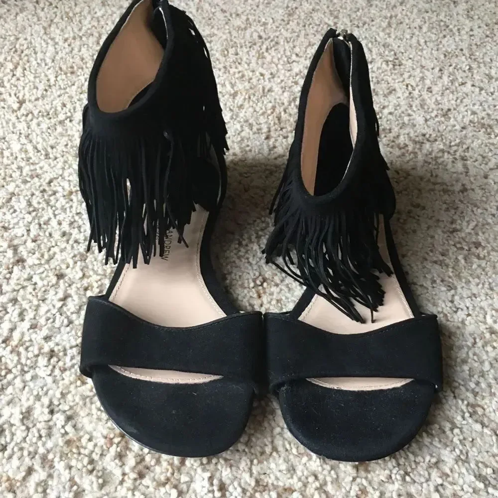 NWOB Paul Andrew x J. Crew Fringe Flat Sandals